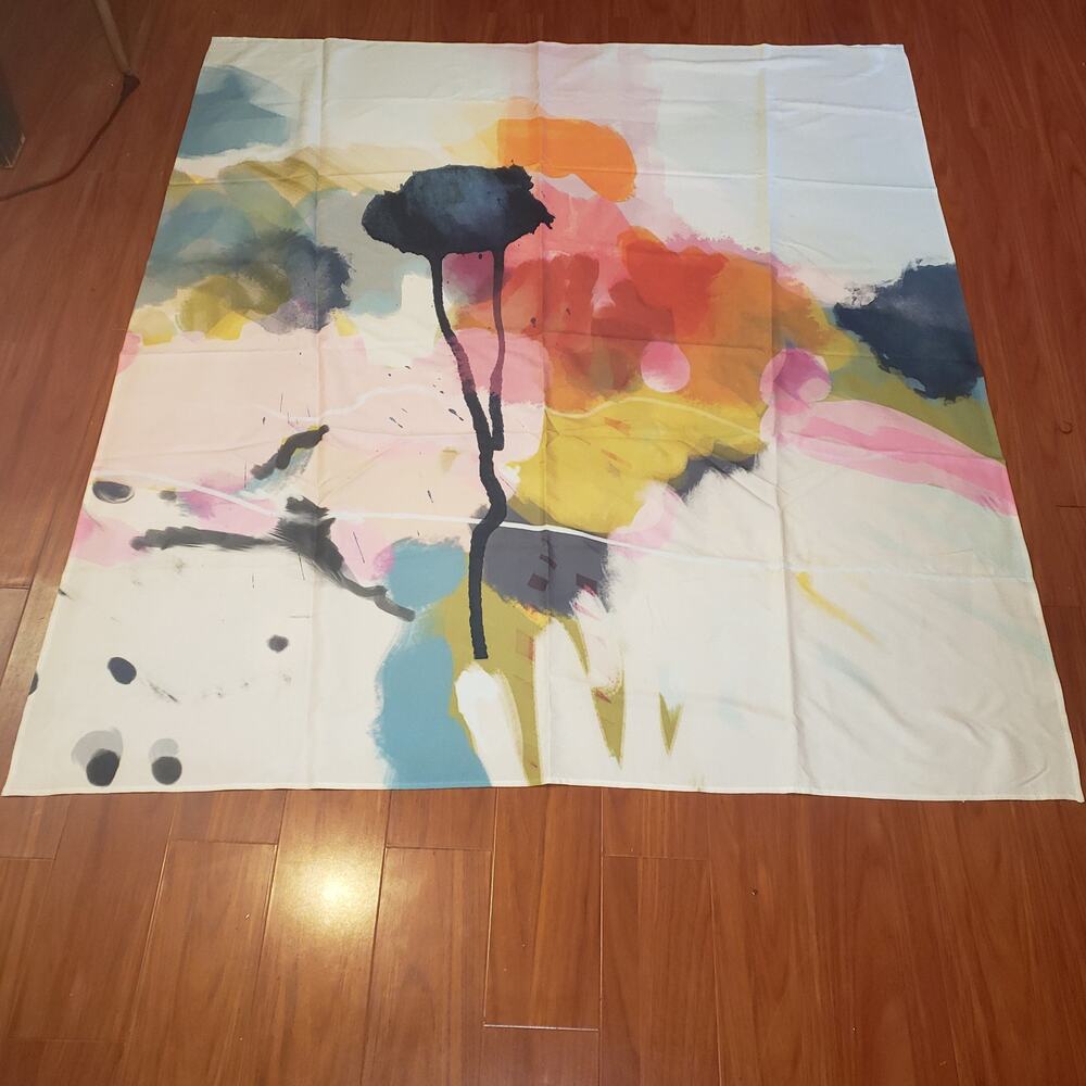 Society6 Flower Abstract Fabric Panel Wall Hanging Home Art Decor 58" New